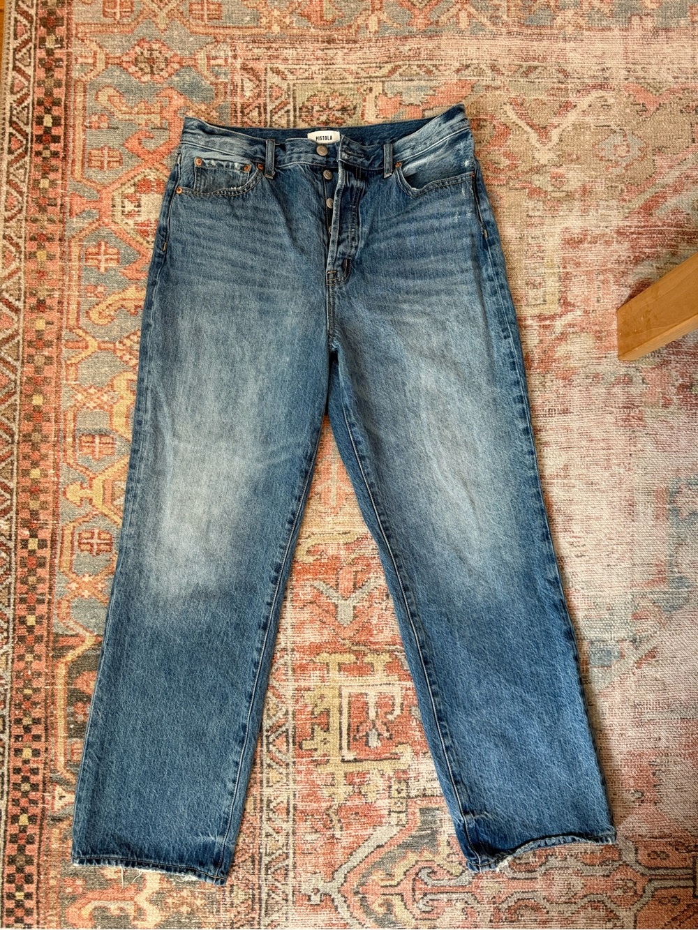 Pistola Cassie Super High Rise Striaght Jean in Capri size 31